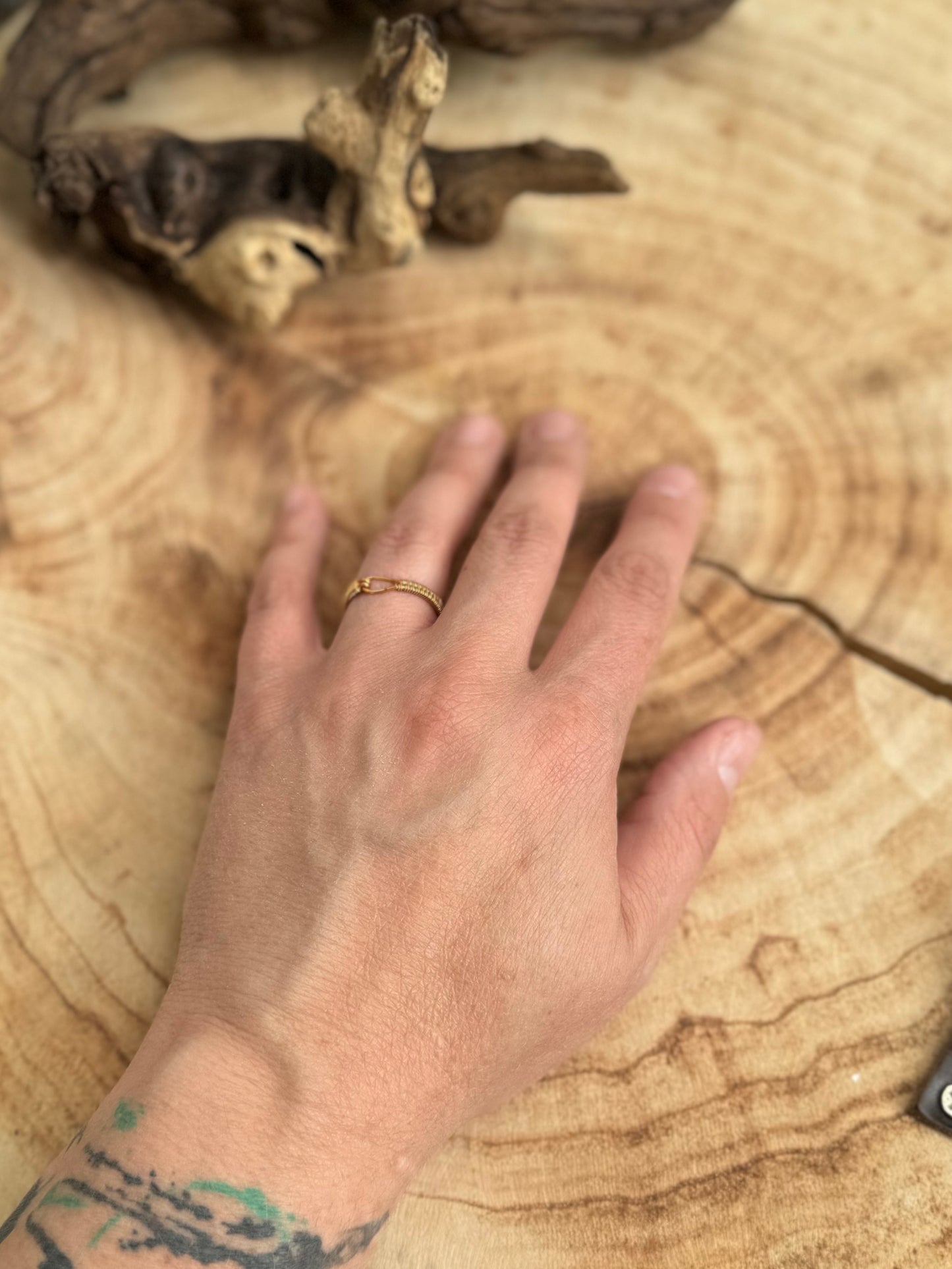Simple Loop Wire Wrapped Ring