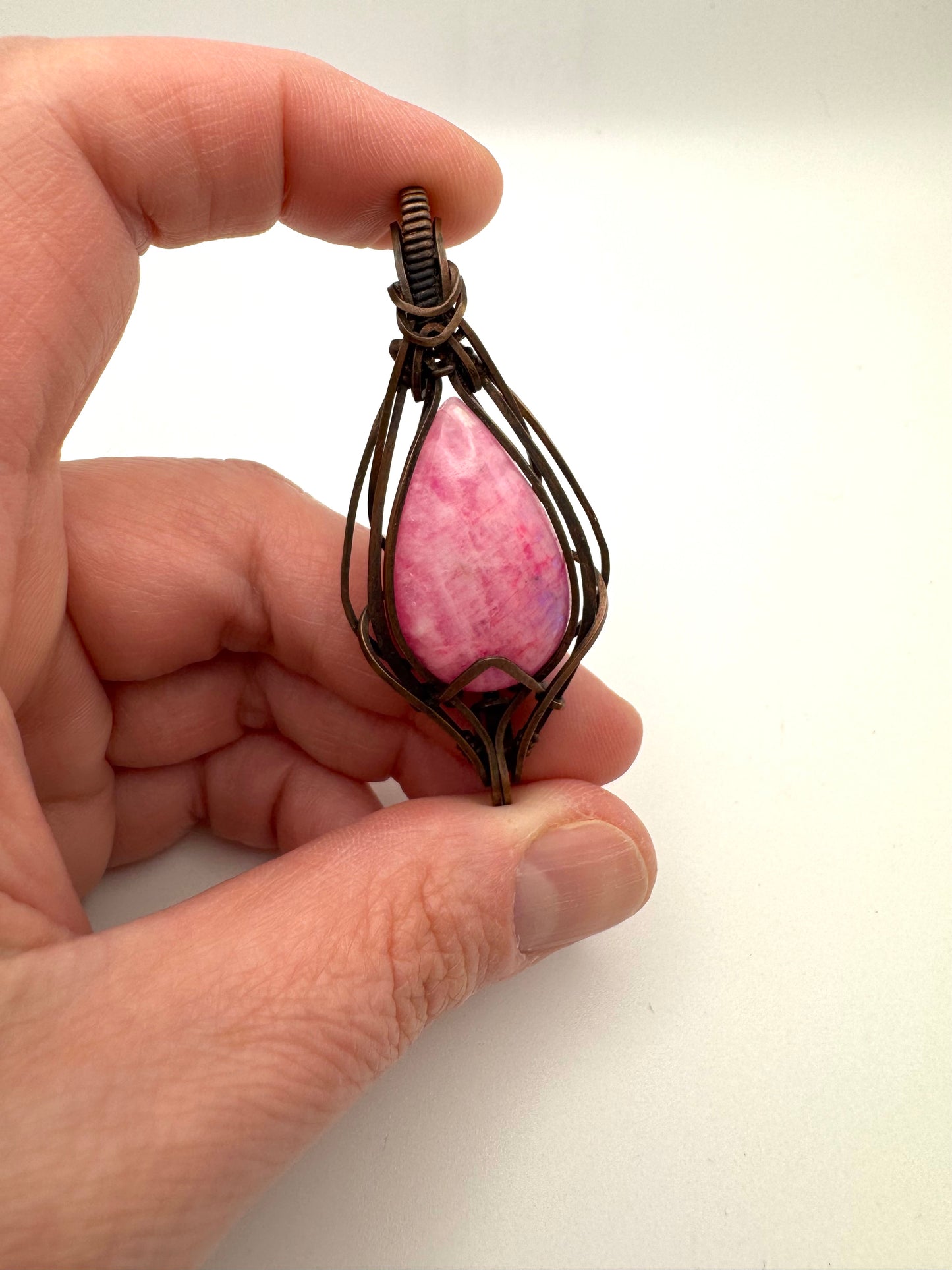 The Ostara Collection || Pink Moonstone Pendant
