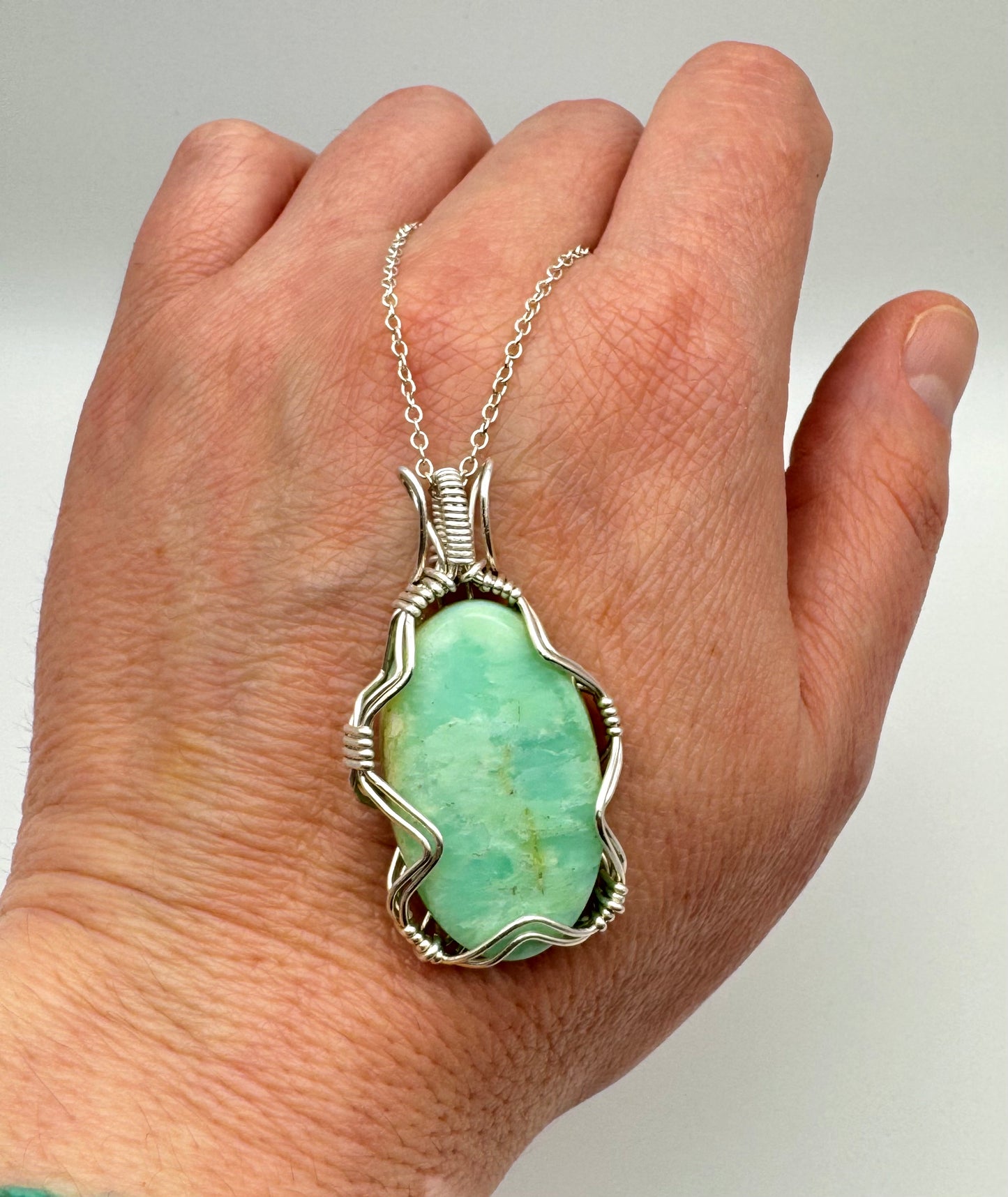 The Ostara Collection || Chrysoprase Pendant