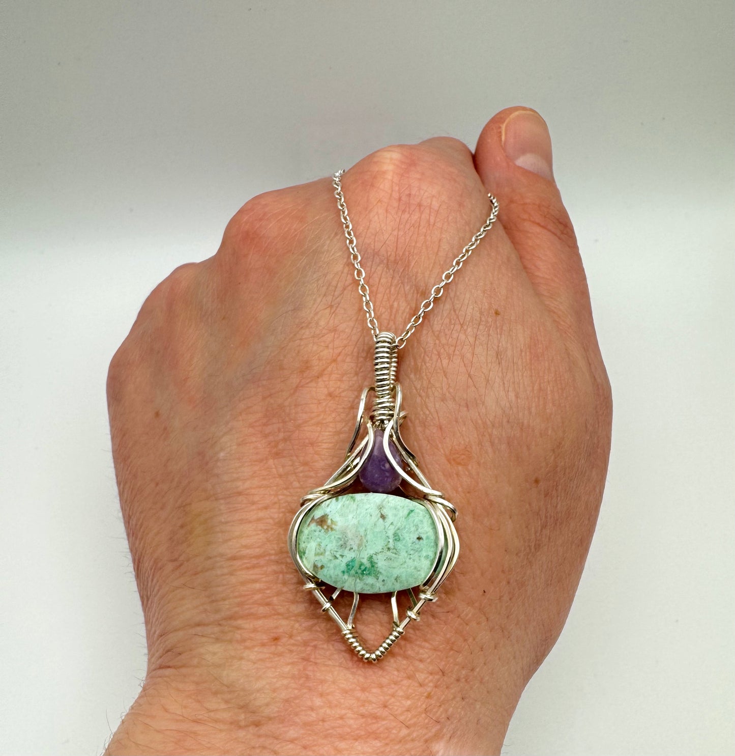 The Ostara Collection || Peruvian Turquoise & Tiffany Opal Pendant
