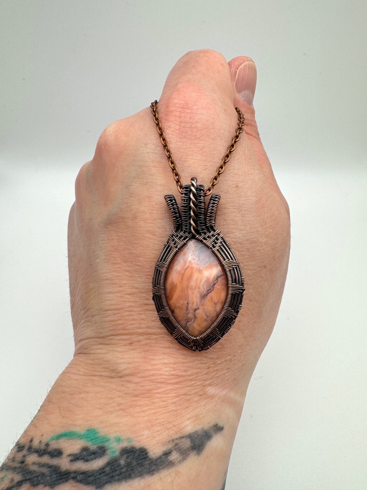 The Ostara Collection || Cotton Candy Agate Pendant