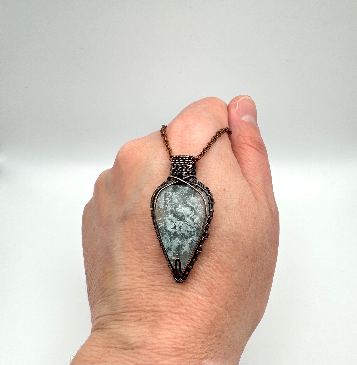 The Ostara Collection || Snowflake Glass Pendant