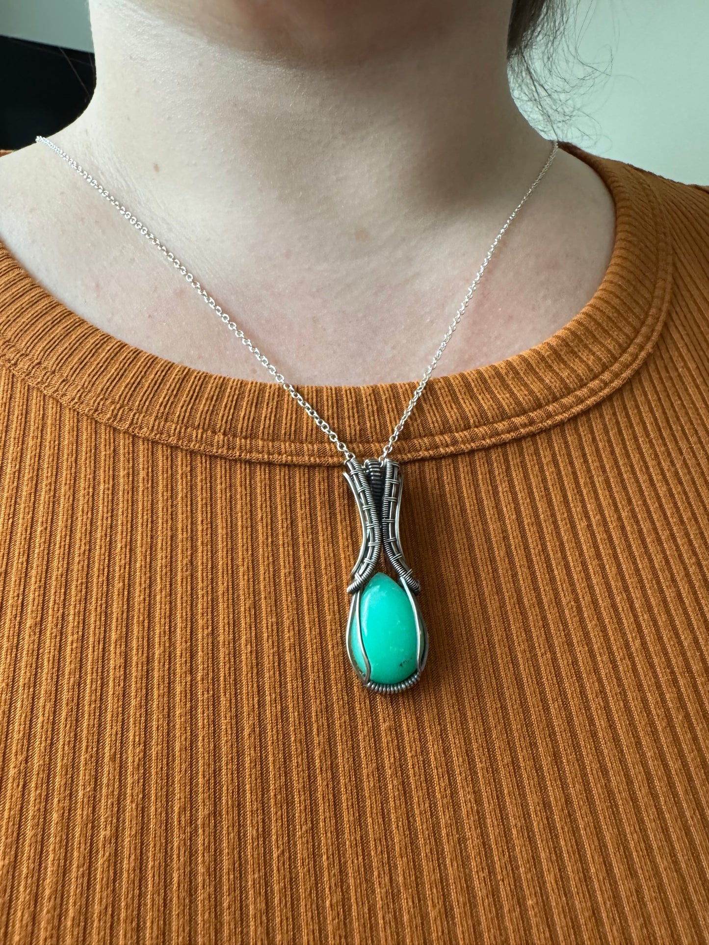 Pixie Halo: The Brightling || Chrysoprase Pendant
