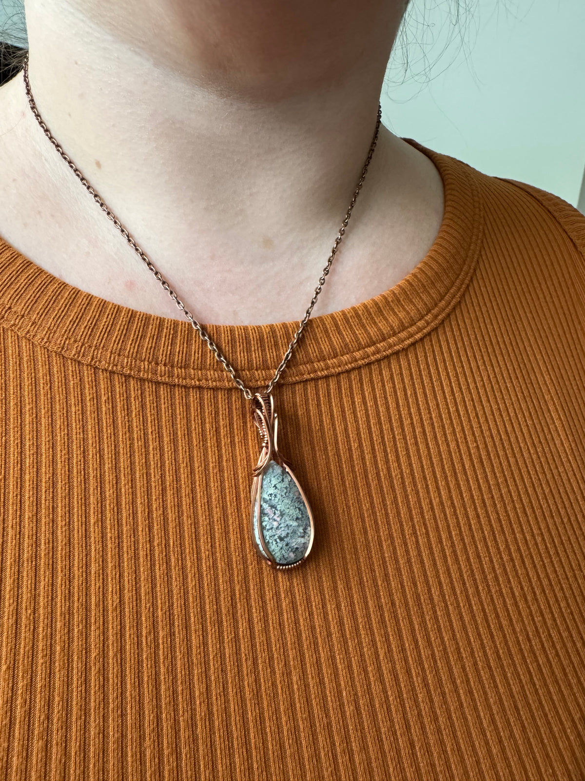 Mossflower || Scenic Moss Agate Pendant