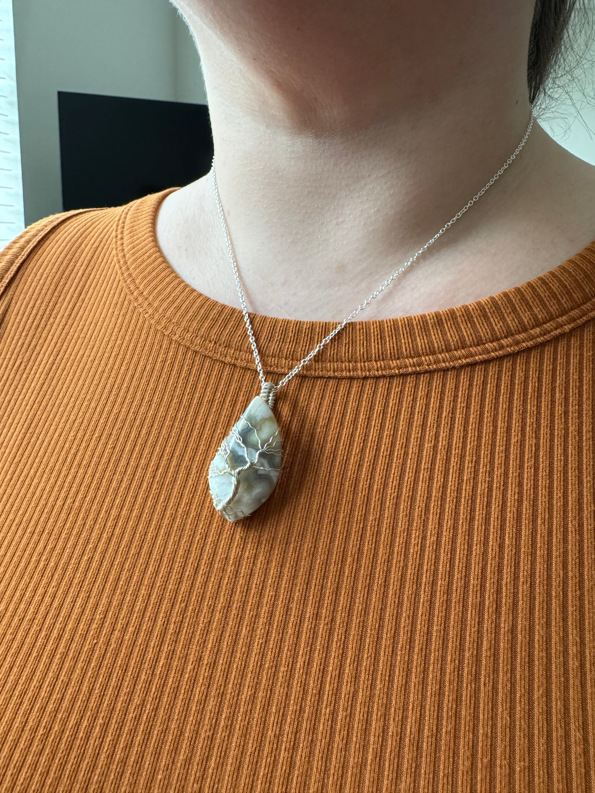 Whisperwood: The Dreamer || Seam Agate Pendant