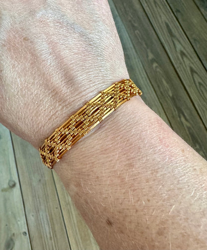 Bronze Diamond Geo Bracelet