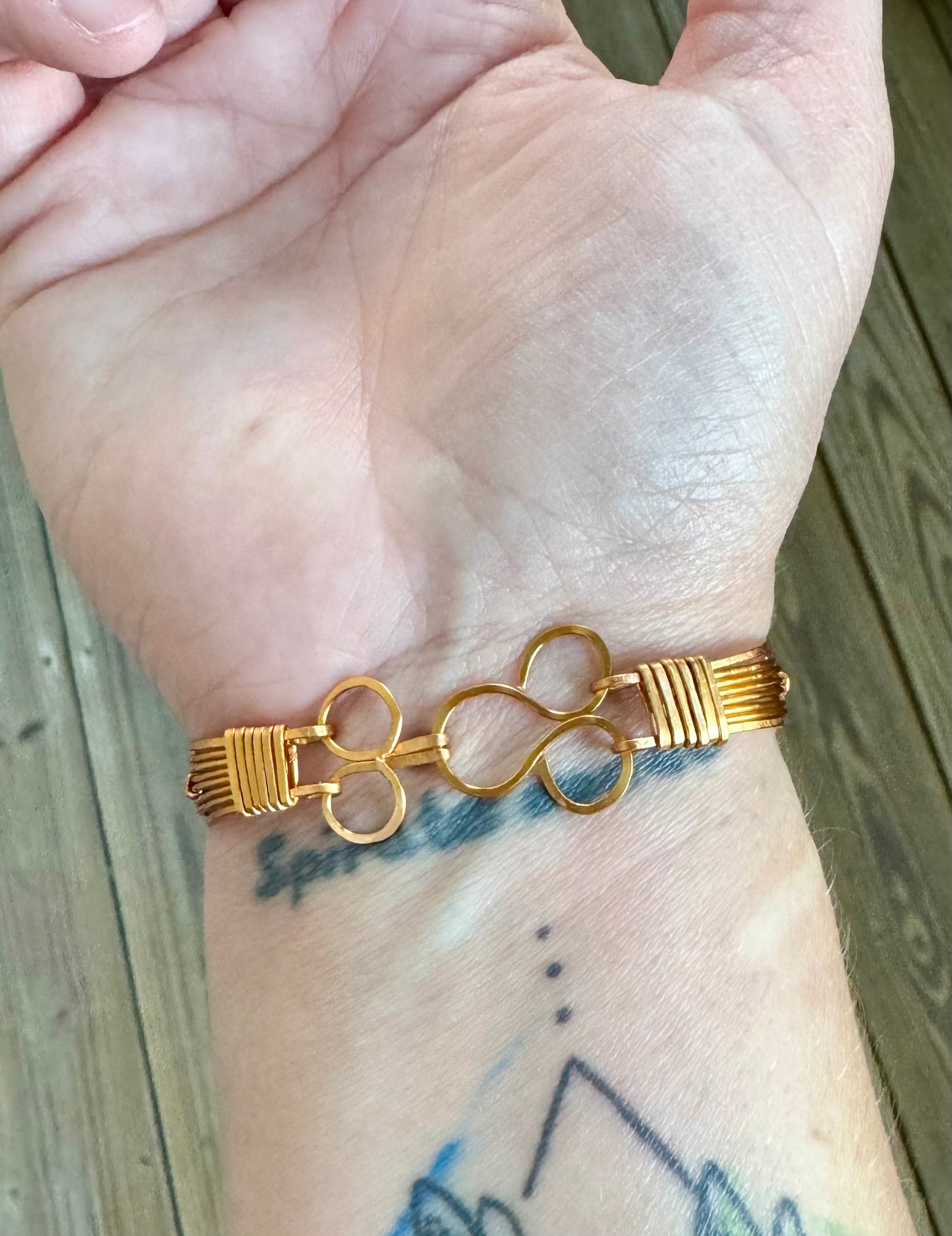 Bronze Diamond Geo Bracelet