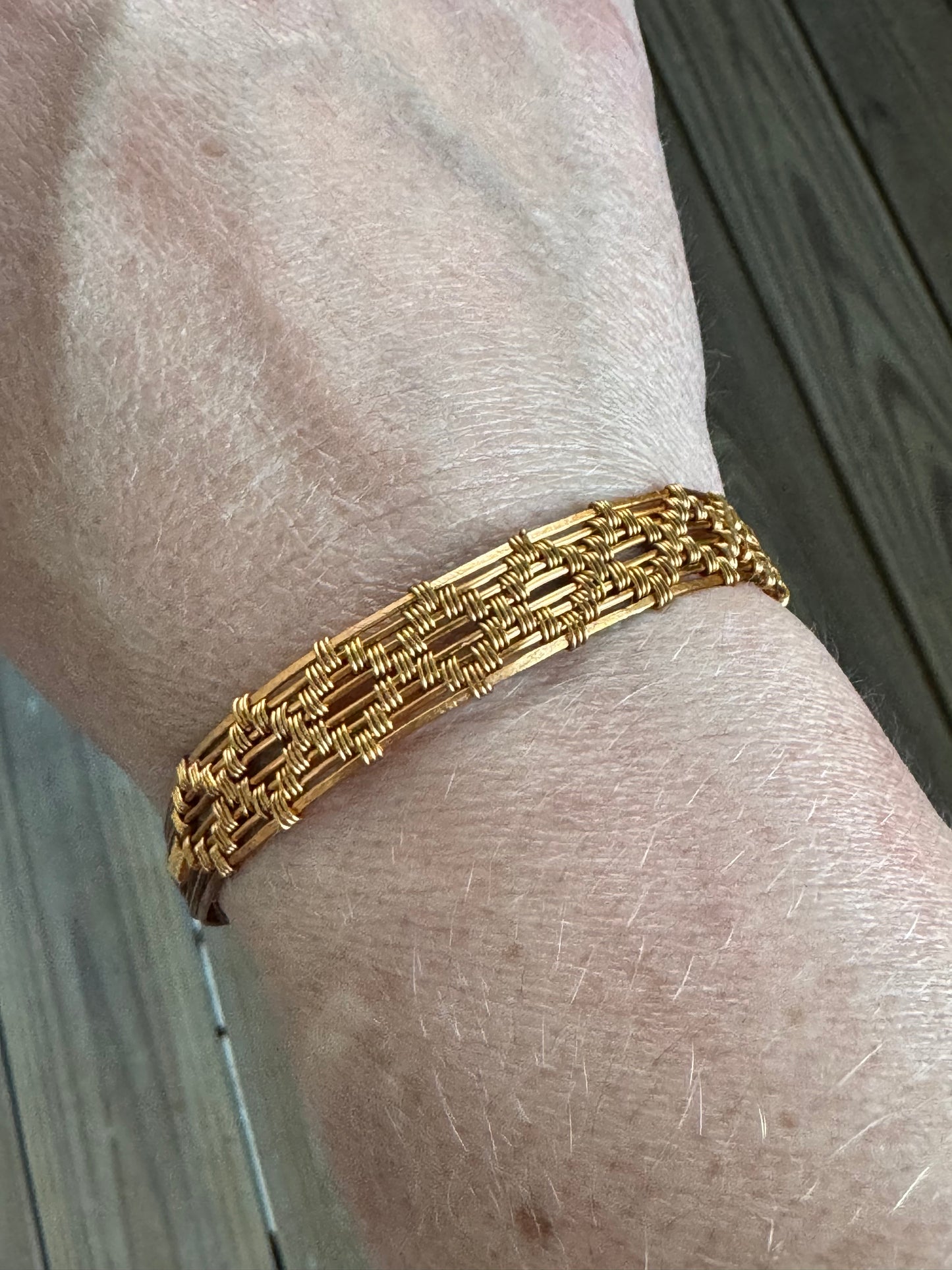 Bronze Diamond Geo Bracelet