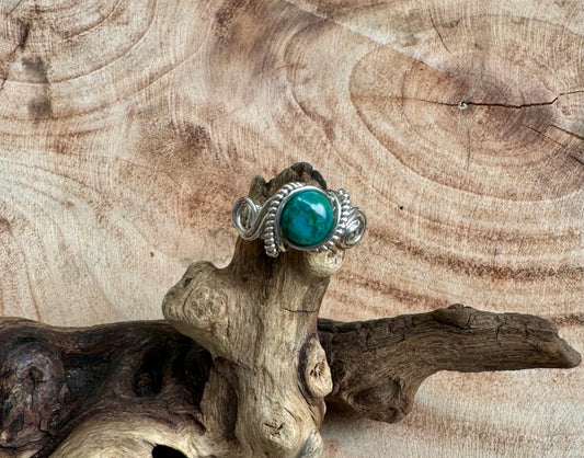 Size 7.5 | Chrysocolla & Sterling Silver Ring