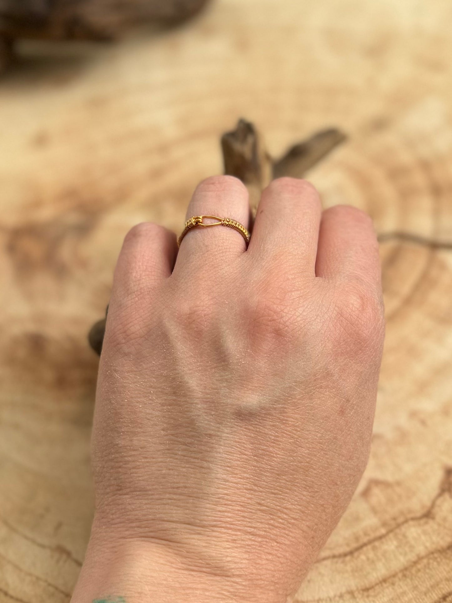 Simple Loop Wire Wrapped Ring