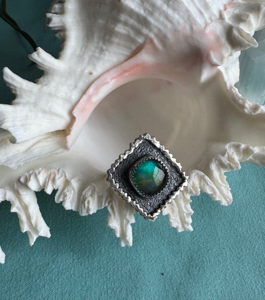 Aurora Opal Shadowbox Ring