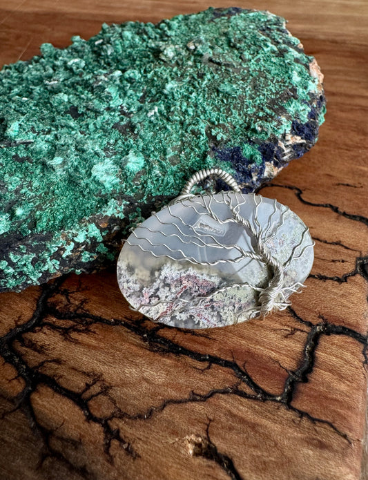 Whisperwood Collection || Scenic Moss Agate Pendant