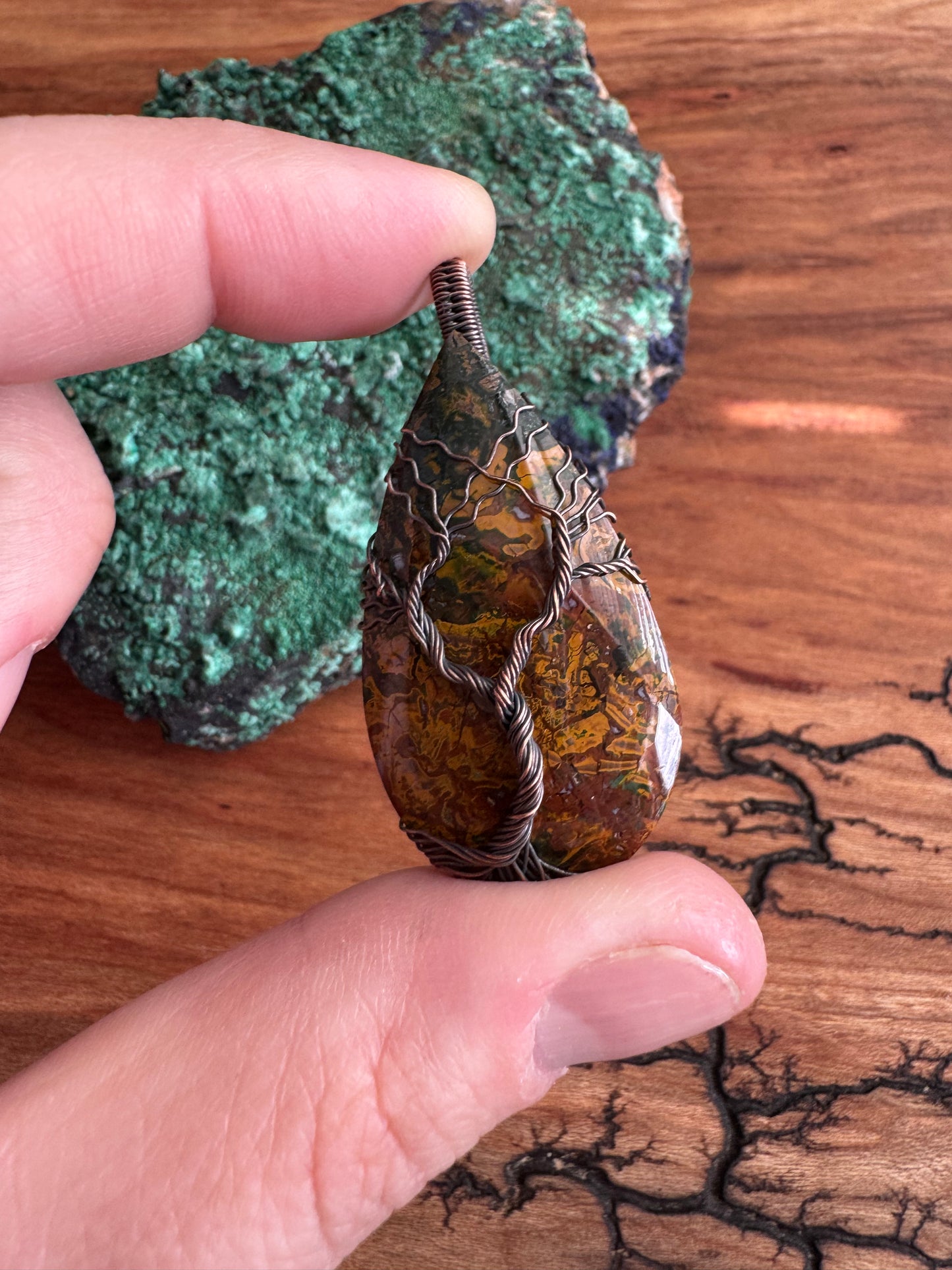 Whisperwood Collection || Multi-Color Plume Agate