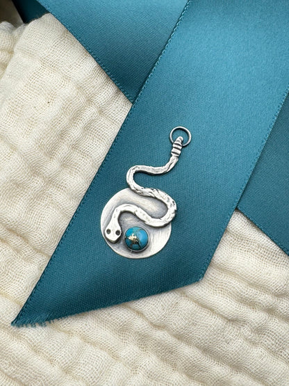 Azure Arcana Collection || Turquoise Snake Pendant