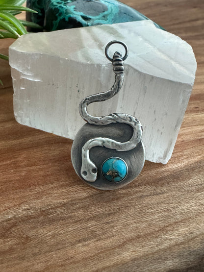 Azure Arcana Collection || Turquoise Snake Pendant