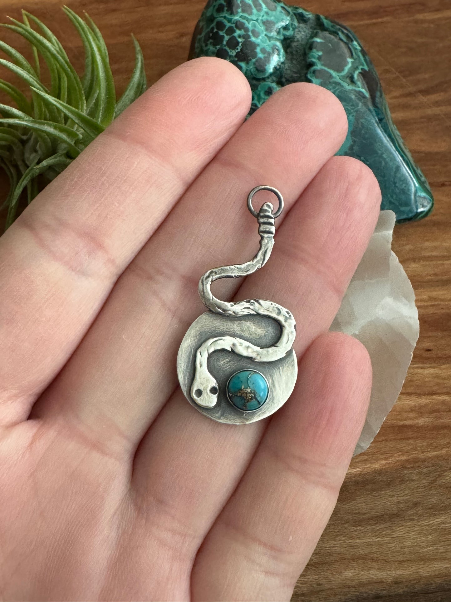 Azure Arcana Collection || Turquoise Snake Pendant