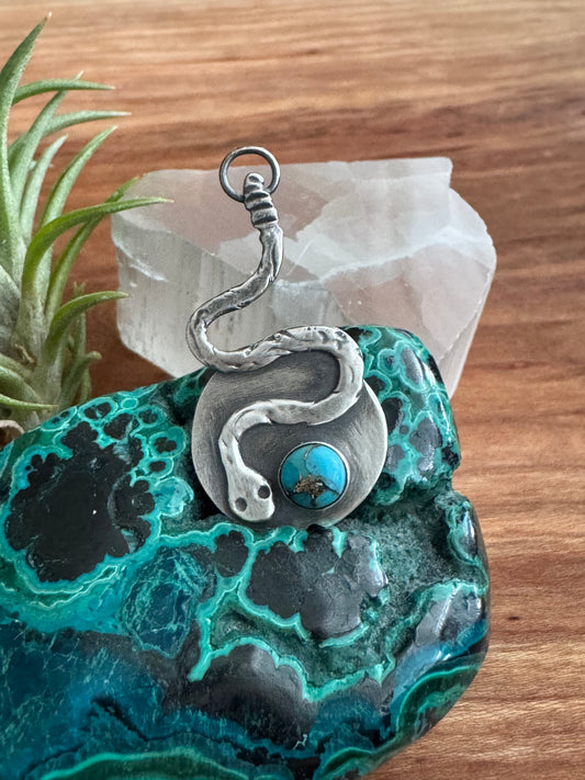 Azure Arcana Collection || Turquoise Snake Pendant