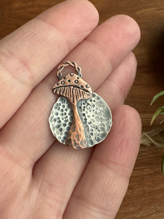 Azure Arcana Collection || Mushroom Pendant