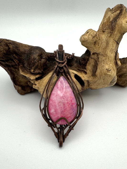The Ostara Collection || Pink Moonstone Pendant