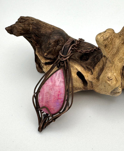 The Ostara Collection || Pink Moonstone Pendant