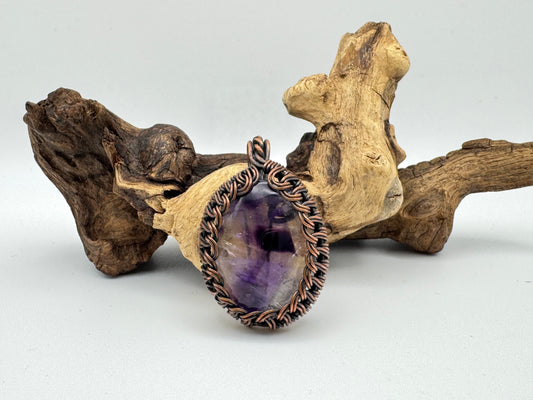 The Ostara Collection || Amethyst Pendant in Copper