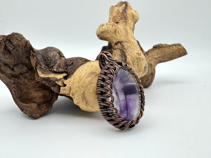 The Ostara Collection || Amethyst Pendant in Copper