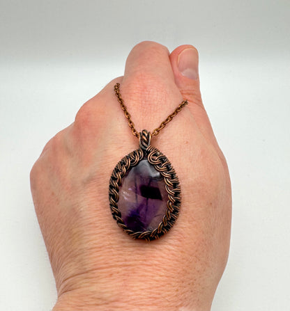 The Ostara Collection || Amethyst Pendant in Copper