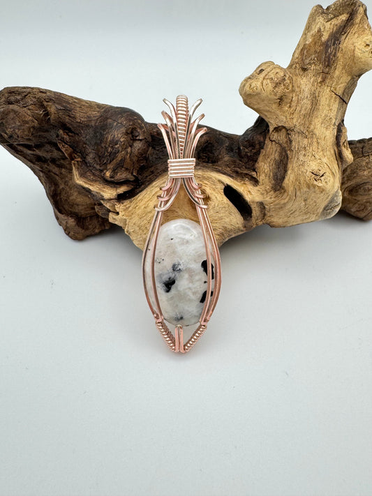 The Ostara Collection || Rainbow Moonstone Pendant
