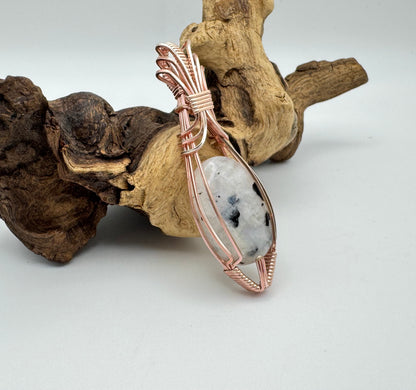 The Ostara Collection || Rainbow Moonstone Pendant
