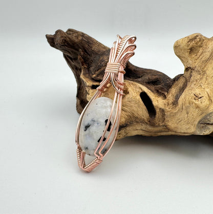 The Ostara Collection || Rainbow Moonstone Pendant
