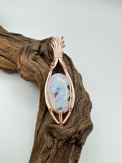 The Ostara Collection || Rainbow Moonstone Pendant