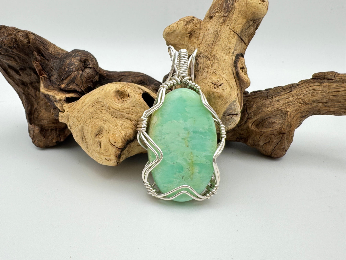The Ostara Collection || Chrysoprase Pendant
