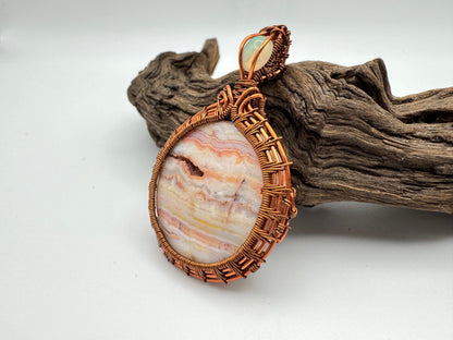 The Ostara Collection || Lace Agate & Opal Pendant