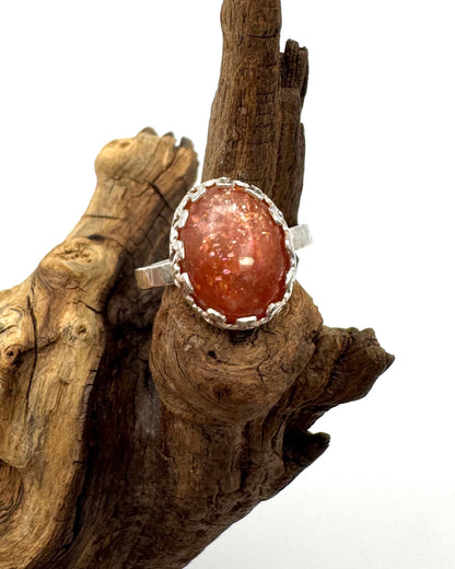 The Ostara Collection || Sunstone Ring || Size 8