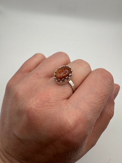 The Ostara Collection || Sunstone Ring || Size 8