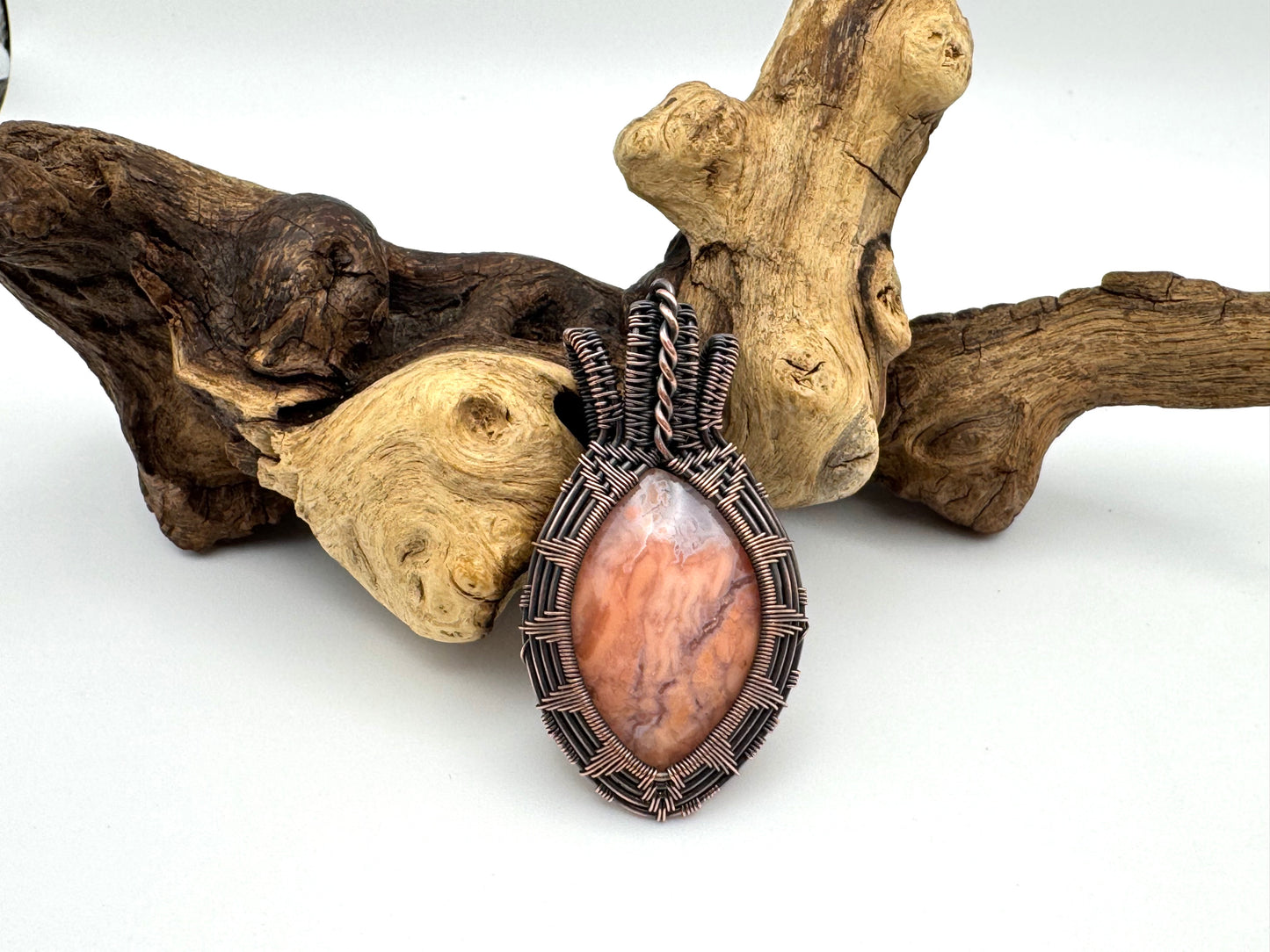 The Ostara Collection || Cotton Candy Agate Pendant