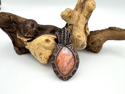 The Ostara Collection || Cotton Candy Agate Pendant