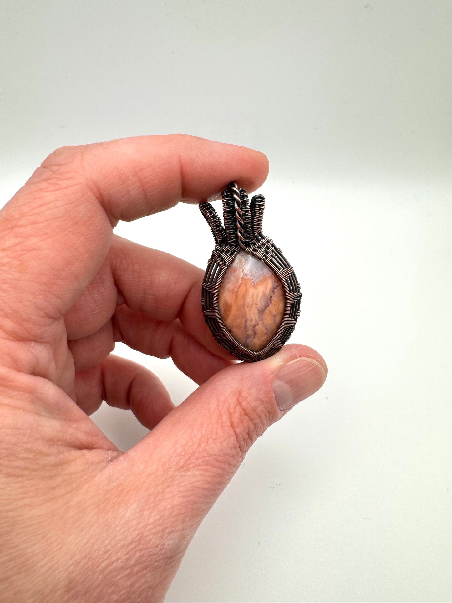 The Ostara Collection || Cotton Candy Agate Pendant
