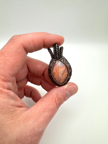 The Ostara Collection || Cotton Candy Agate Pendant