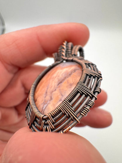The Ostara Collection || Cotton Candy Agate Pendant