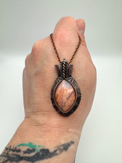 The Ostara Collection || Cotton Candy Agate Pendant