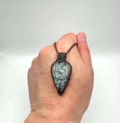 The Ostara Collection || Snowflake Glass Pendant