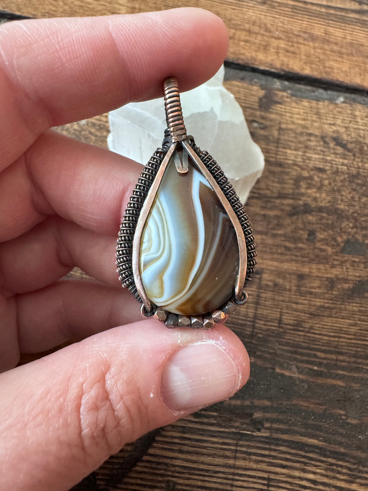 Whispering Earth || Timor Agate Pendant
