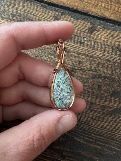 Mossflower || Scenic Moss Agate Pendant