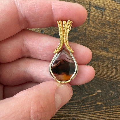 Pixie Halo: The Luminary || Montana Agate Pendant