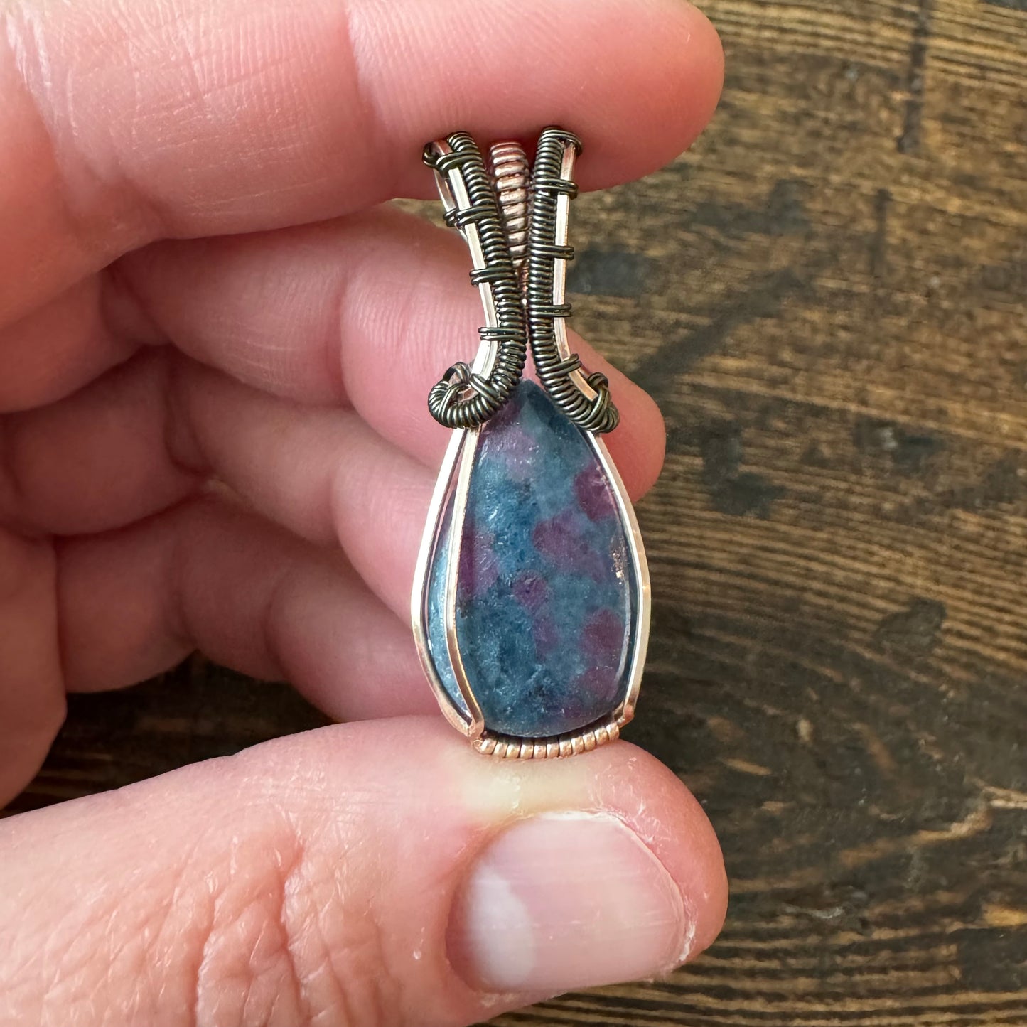 Pixie Halo: The Fireheart || Ruby Kyanite Pendant