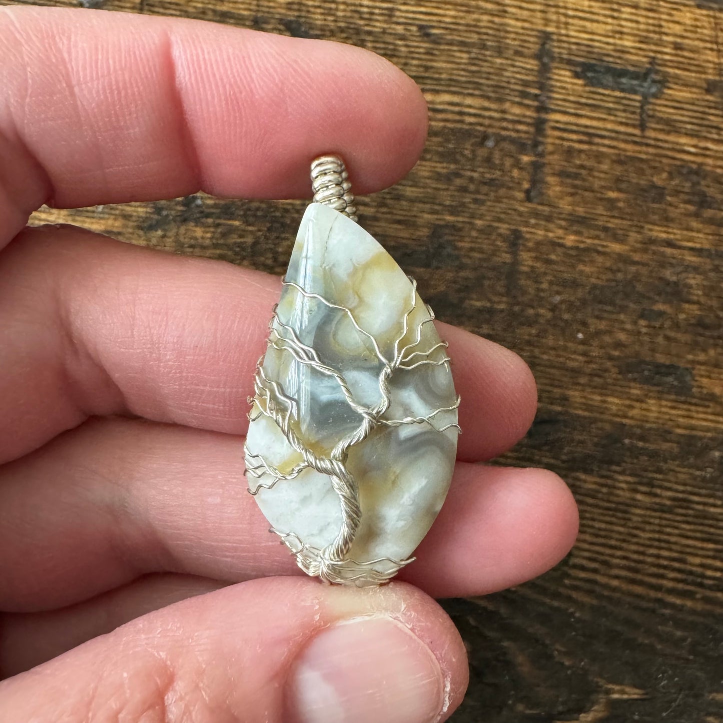 Whisperwood: The Dreamer || Seam Agate Pendant