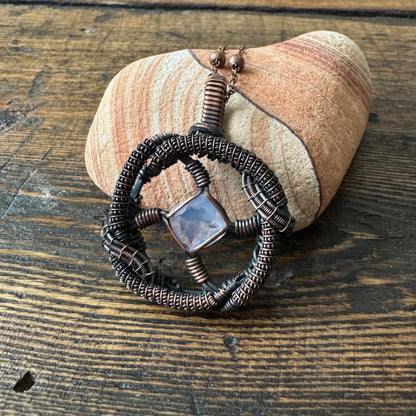 Moonbeam || Faceted Lavender Quartz Pendant
