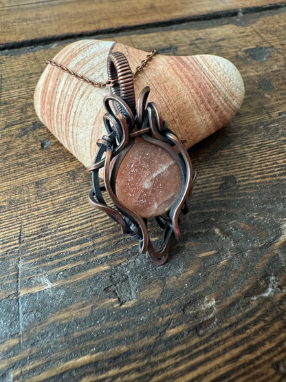 Sun Garden || Confetti Sunstone Pendant