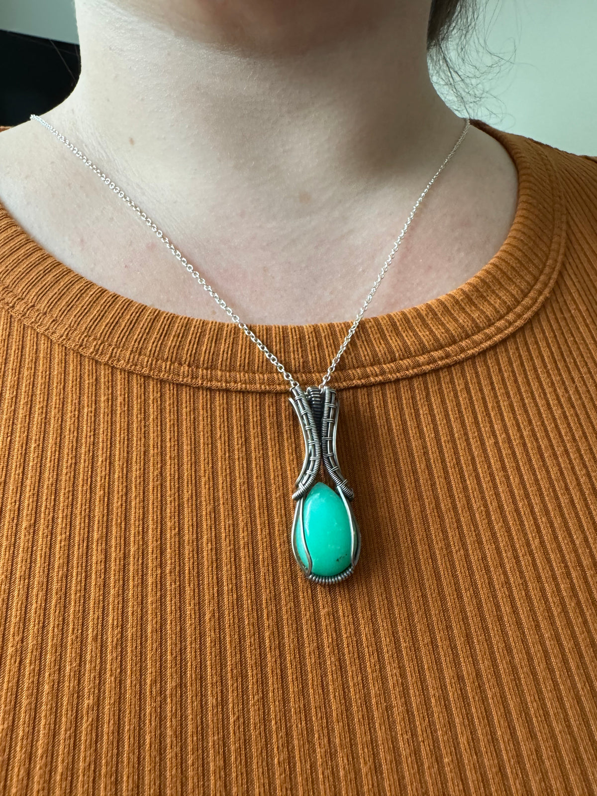 Pixie Halo: The Brightling || Chrysoprase Pendant